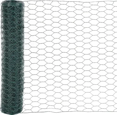 Produktbild von Drátěný plot 10m/25m šestihranné pletivo pozinkovaný drát pro králíky zelená velikost ok 27mm drátěné pletivo pro voliéry - 25m x 50cm (DxV)