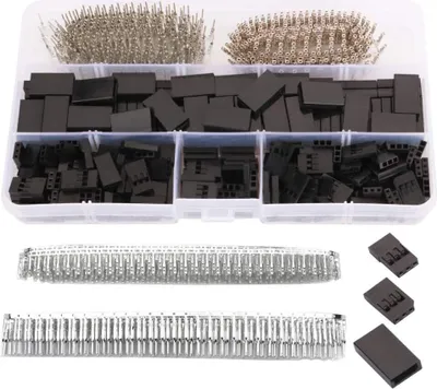 Produktbild von 720 Stück Servo Kabel Stecker, 3 Pin RC Servo Verlängerungskabel Steckverbinder, 2,54mm Dupont Stecker kit, Männlich Weiblich DuPont Kabel Stecker, Dupont Crimp Pin, Jumper Stecker