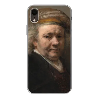 Produktbild von MuchoWow® Handyhülle Schutzhülle Hülle für iPhone XR Selbstbildnis - Gemälde von Rembrandt van Rijn Silikon Softcase Handy Hülle - Schutzdeckel