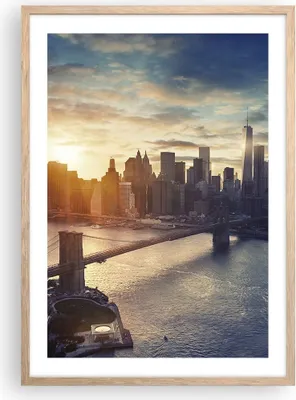 Produktbild von Gerahmtes Poster - Rahmen in heller Eiche - New York Stadt - 50x70 cm - Wand Bild - Wanddeko - Wandbilder - Kunstposter - Wandposter - Bilderrahmen - Bilder - Kunstdruck - Wandbild - P2NPA50x70-3733