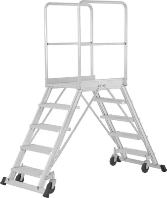 Produktbild von Hymer Podesttreppe fahrbar 2x5 Stufen