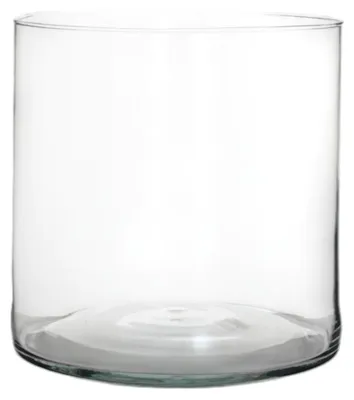 Produktbild von Dekoglas, Vase ZYLINDER Hot Cut H. 25cm D. 25cm transparent rund Glas Hakbijl