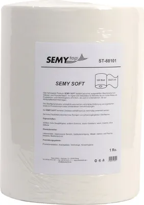 Produktbild von SemyTop Soft Putztuchrolle, weiß, 300 Blatt, saugstark, ST-88101