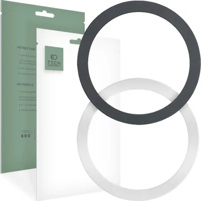Image de Tech-Protect Magmat Magsafe Universal Magnetic Ring 2-Pack Black & Silver