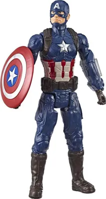 A full-body shot of a Captain America action figure.