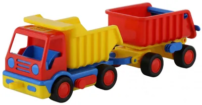 Produktbild von WADER Basics Muldenkipper Kipper Lastwagen LKW mit Kippanhänger