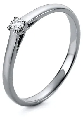 Produktbild von Diamond Group 1A439W452 Ring Brillant 0,10 ct TW-si 14 kt Weissgold Gr. 52