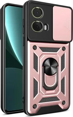 Produktbild von Motorola Moto G85 Hülle - Coverup Armor Ring Ständer Back Cover mit Kamera Schutz - Roségold