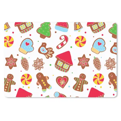 Produktbild von MuchoWow® Schreibtischunterlage Muster - Lebensmittel - Weihnachten 60x40 cm - XXL Mauspad - Großes Mauspad