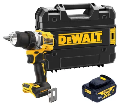 Zdjęcie produktu dla Akumulatorowa wiertarko-wkrętarka DeWalt DCD 800 NT 18 V 90 Nm bezszczotkowa + 1x akumulator 4,0 Ah + TSTAK - bez ładowarki