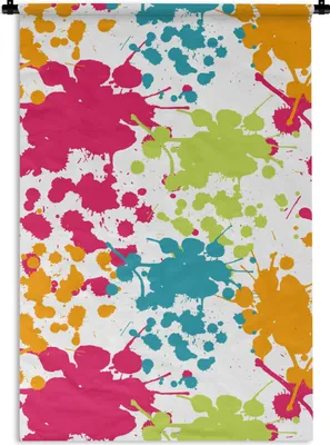 Produktbild von MuchoWow® Wandteppich Wandbehang Muster - Farbe - Regenbogen 90x135 cm Tapisserie Dekoration Wandtuch - Baumwolle - Wandskulptur