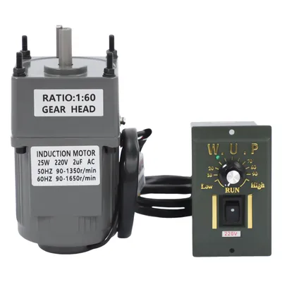Zdjęcie produktu dla regulator prędkości motoreduktora 25W Silnik elektryczny AC 220V 1:60