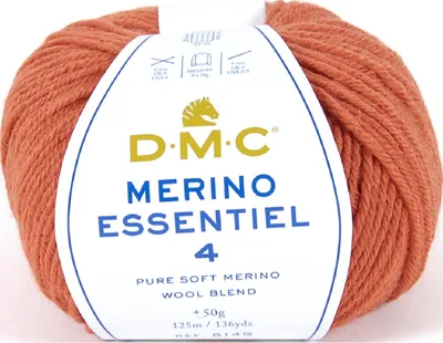 Image de DMC Merino Essentiel-4 - fil doux de poids Aran composé de 50 % de Laine et de 50 % d'acrylique, 8149, (Couleur 853)