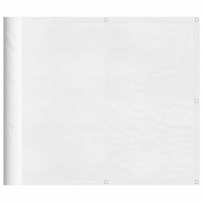 Image de vidaXL Pare-vue pour balcon Blanc 90x1000 cm 100 % polyester-Oxford