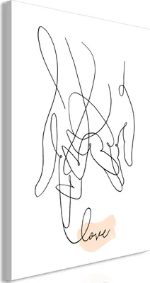 Produktbild von Italienischer Leinwand Leinwandbild - Tangled Love (1 Part) Vertical 20x30 cm Menschen m-A-0928-b-a
