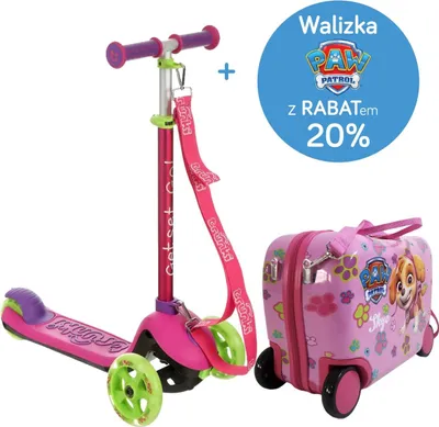 Zdjęcie produktu dla Trunki Składana hulajnoga, różowa, mała, od 2-6 lat