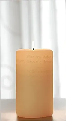 Produktbild von Wortlicht-Kerze 'Wünsche zur Hochzeit'