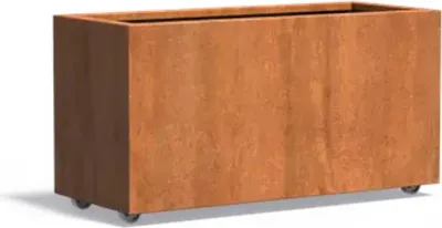 Produktbild von Adezz Pflanzgefäß Carrez mit Rollen aus Corten-Stahl Pflanzkübel