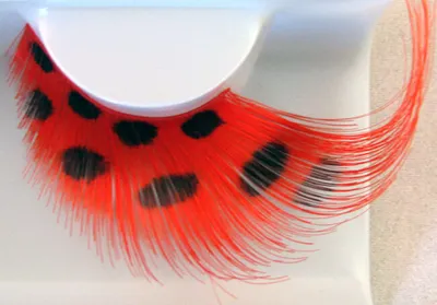 Produktbild von Schwungvolle Feder Wimpern rot