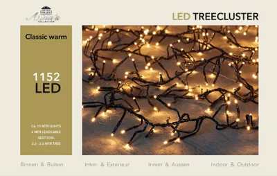 Productafbeelding van 2,2-2,5m treecluster 15m/1152led classic warm Anna's collection