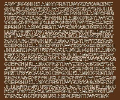 Produktbild von Selbstklebende Buchstabenaufkleber, 7 mm, braun matt
