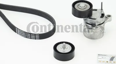 Obrázok produktu pre Sada klinových remeňov Continental ContiTech 6PK1660K5 pre modely BMW 5 Touring (F11), 1 Hatchback (F20), 3 Touring (F31), 5 Sedan (F10) a 3 Sedan