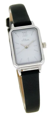 Produktbild von s.Oliver Damen Analog Quarz Uhr mit Leder Armband SO-3819-LQ