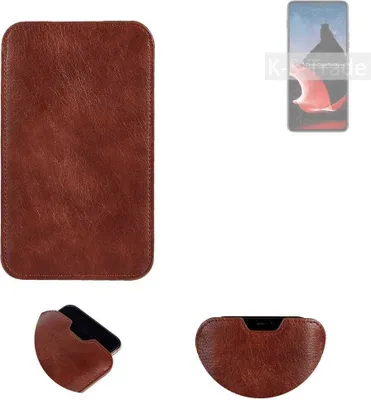 Produktbild von K-S-Trade Schutzhülle Handyhülle kompatibel mit Motorola ThinkPhone Handytasche Kunstleder Sleeve in braun