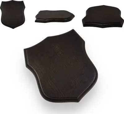Zdjęcie produktu dla DESKA drewniana HERBOWA RYNGRAF do prezentacji odznaczeń medali wenge 17 x 14 cm