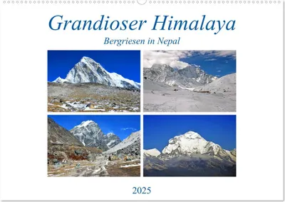 Produktbild von Grandioser Himalaya, Bergriesen in Nepal (Wandkalender 2025 DIN A2 quer), CALVENDO Monatskalender
