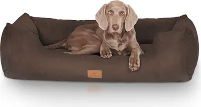 Produktbild von Knuffelwuff Hundebett Dreamline aus Velours XXL 120 x 85cm Braun