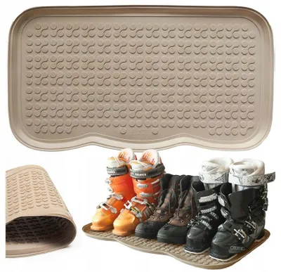 Produktbild von Multi-Decor Gummierter Schuh-Abtropfmatte Gerollt Beige 40x72 cm