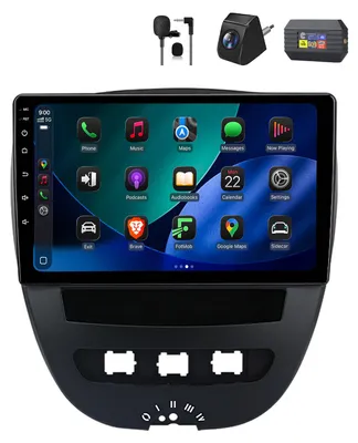Immagine prodotto di Autoradio Android da 10'' 128 GB per Peugeot 107 Citroen C1 2005-2014 CarPlay Android Auto Navi Bluetooth DAB+ Telecamera posteriore