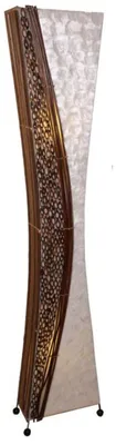 Image de Lampadaire Wayan 150 cm Capiz Bambou Luminaire élégant