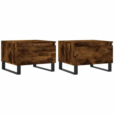 Produktbild von Couchtische 2 Stk. Räuchereiche 50x46x35 cm Holzwerkstoff