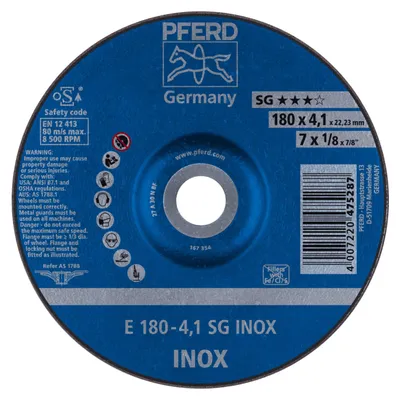 Produktbild von PFERD 62217432, Schneidedisk, Edelstahl, 18 cm, Jede Marke, Flache Mitte, 2,22 cm