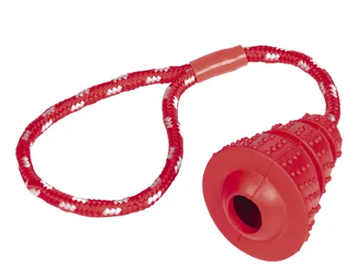 Produktbild von Nobby Vollgummi Kegel mit Seil 8cm
