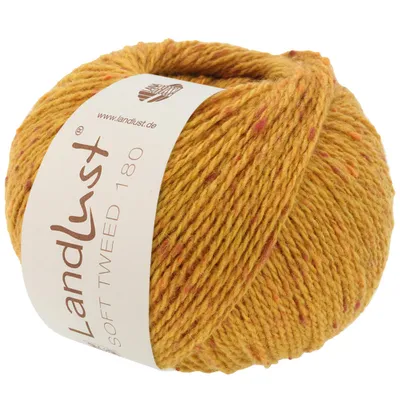 Produktbild von Lana Grossa Landlust Soft Tweed 180 klassisch verzwirntes Tweedgarn aus Schurwolle mit mehrfarbigen Noppen  Farbe 108 - Goldbraun meliert