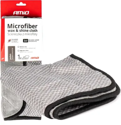 Zdjęcie produktu dla Mikrofibra ścierka 2w1 do polerowania i nabłyszczania samochodu 40x40 cm