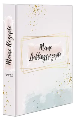 Rezeptmappe Golden Dots A4, 1 Stück, 2-Ring-Mechanik