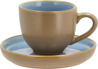 Produktbild von Bitz Espressotasse mit Untertasse wood/ocean 0,07 l