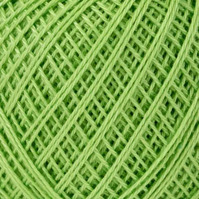 Produktbild von Olympus Sashiko: Sehr feine Baumwollfaden, Knäuel, Farbe 206, hellgrün, ca. 80 Meter, hergestellt in Japan