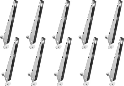 Obrázek produktu pro VEVOR Ochrana proti přelezení, zvýšení plotu, balení po 10 kusech, odrazovač ostnatého drátu 310 x 100 x 55 mm, plochý nebo montovaný na povrch, držák ostnatého drátu z oceli, ideální pro zahrady, farmy a ploty na dvorku