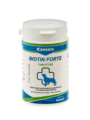 Produktbild von Canina Biotin Forte, Hund, Tablet, Haut & Haarkleid, Universal, Vitamin B, Vitamin H (Biotin), Topf