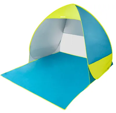 Productafbeelding van Pop-up strandtent blauw en groen, 140 x 160 x 110 cm