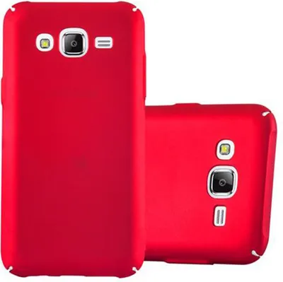 Produktbild von Cadorabo Hülle für Samsung Galaxy J5 2015 Schutzhülle in Rot Hard Case Handy Hülle Etui