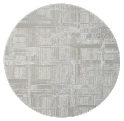 Obrázok produktu pre Koberec MY-RUG, Alska, 120x120, s krátkym vlasom, krémovo biely, mäkký, útulný, s krásnym vzorom, plochý, okrúhly