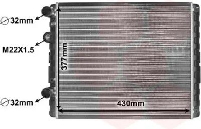 Produktbild von Van Wezel Wasserkühler für Seat Arosa VW Caddy Lupo Polo 1,0 - 1,7 + 16V SDI