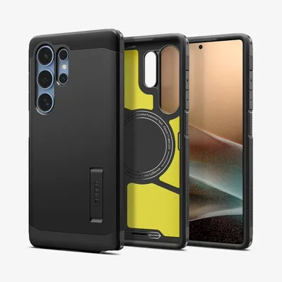 Zdjęcie produktu dla Etui Spigen Samsung Galaxy S25 Ultra Tough Armor MagFit - czarne