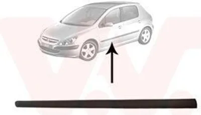 Produktbild von VAN WEZEL Zierleiste für die Tür Vorne Links Leiste passend für PEUGEOT 307 (3A/C) 4040403
